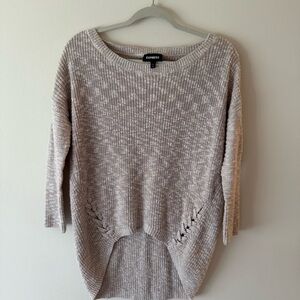 Express Women's Cream Knit Sweater